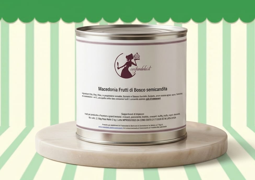 MACEDONIA FRUTTI DI BOSCO SEMICANDITI AL NATURALE latta 2 kg