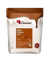Carma Milk Claire 33% cioccolato al latte sacch. da 5 kg. Carma Milk Claire 33% cioccolato al latte sacch. da 5 kg.