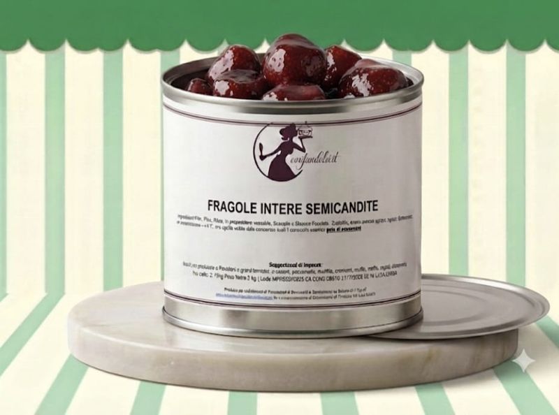 FRAGOLE INTERE SEMI CANDITE latta da 2 Kg