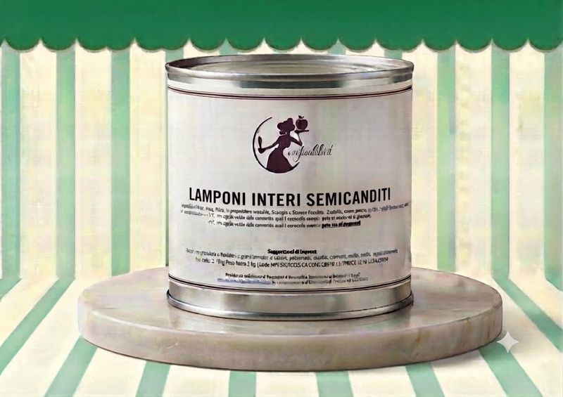 LAMPONI INTERI SEMI CANDITI latta da 2  Kg