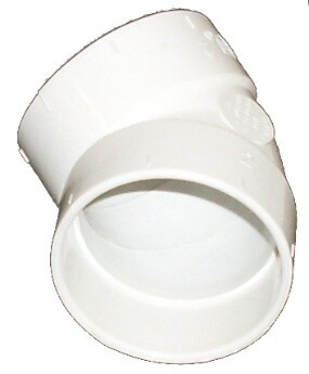 Ducted 45 degree fitting