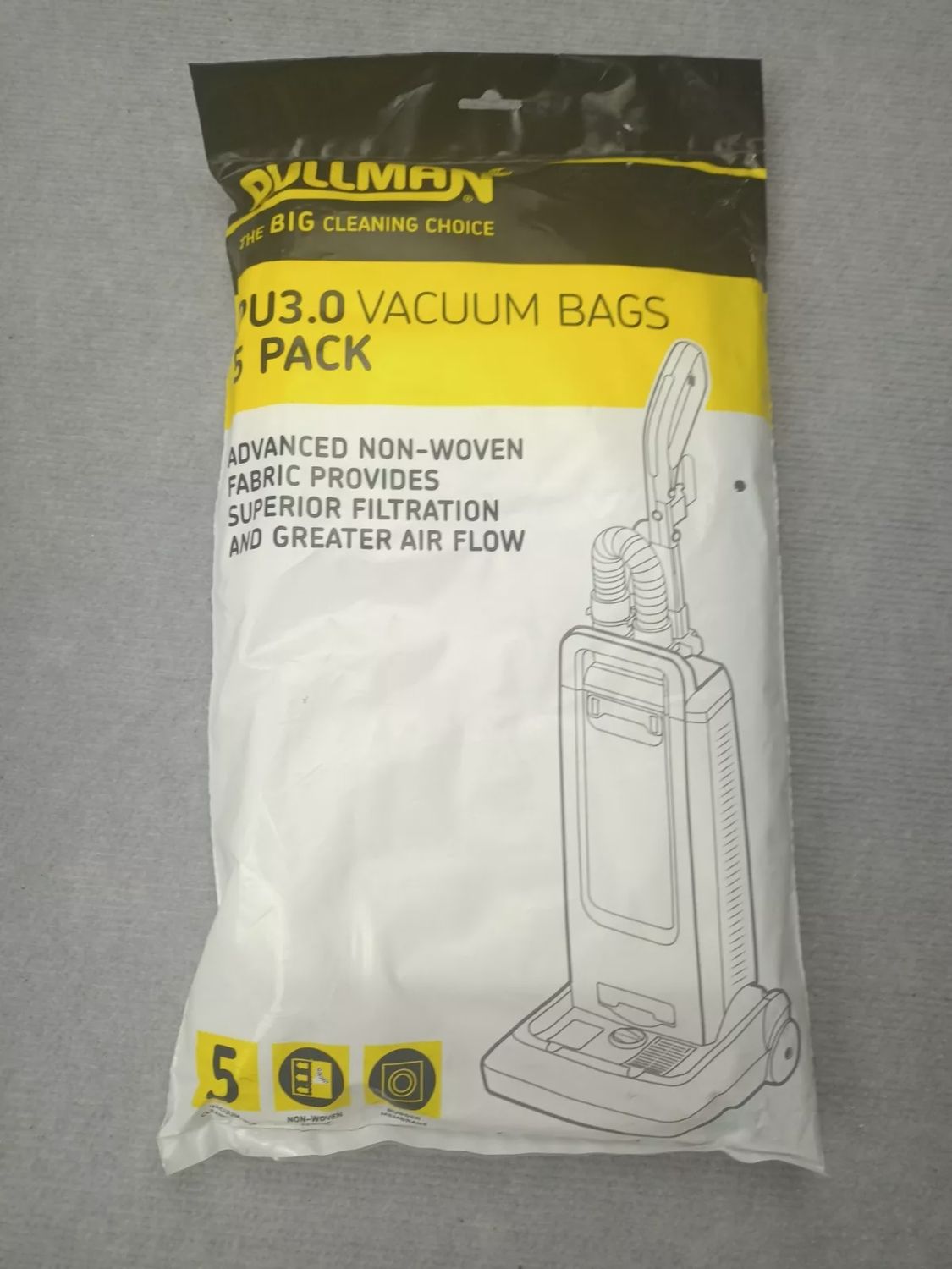 Genuine Pullman PU3.0 5 Pack Vacuum Bags Non Woven Fabric Rubber Membrane