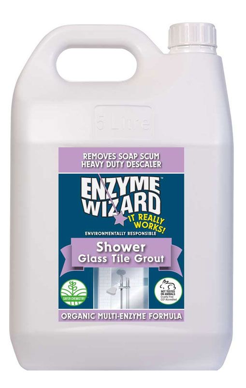 Enzyme Wizard Shower Glass, Tile and Grout Cleaner 5 Litre Bottle (EWSH5L)