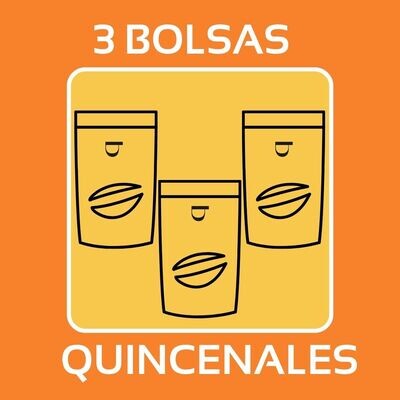 QUIERO 3 BOLSAS DE CAFÉ EN GRANO QUINCENAL