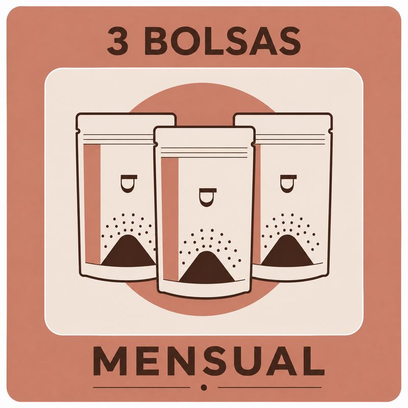 QUIERO 3 BOLSAS DE CAFÉ EN GRANO MENSUAL