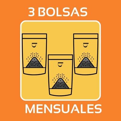 QUIERO 3 BOLSAS DE CAFÉ MOLIDO MENSUAL