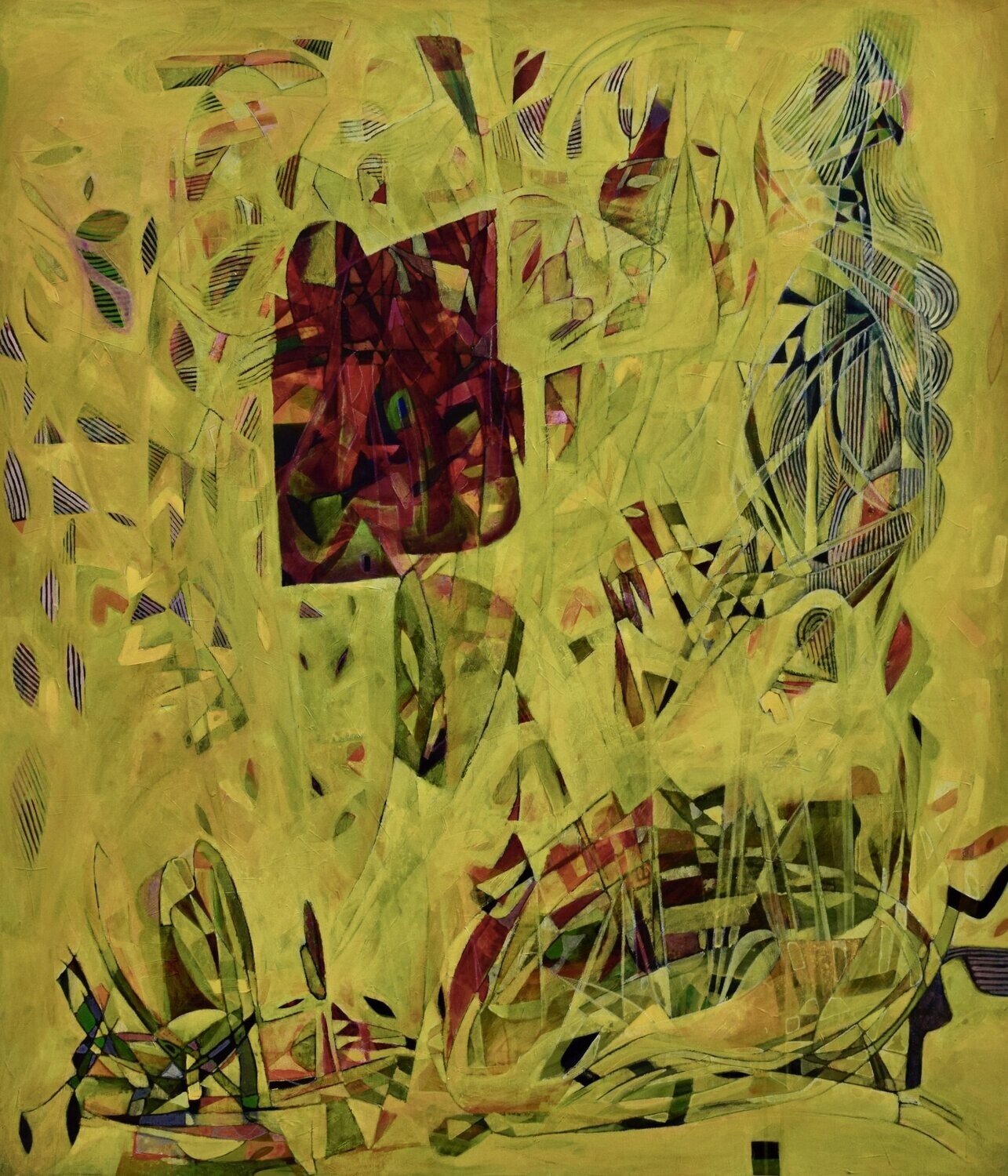 Acryilc  on  canvas  /  Light as Form // Size: ca..120 x 140 x 3 cm