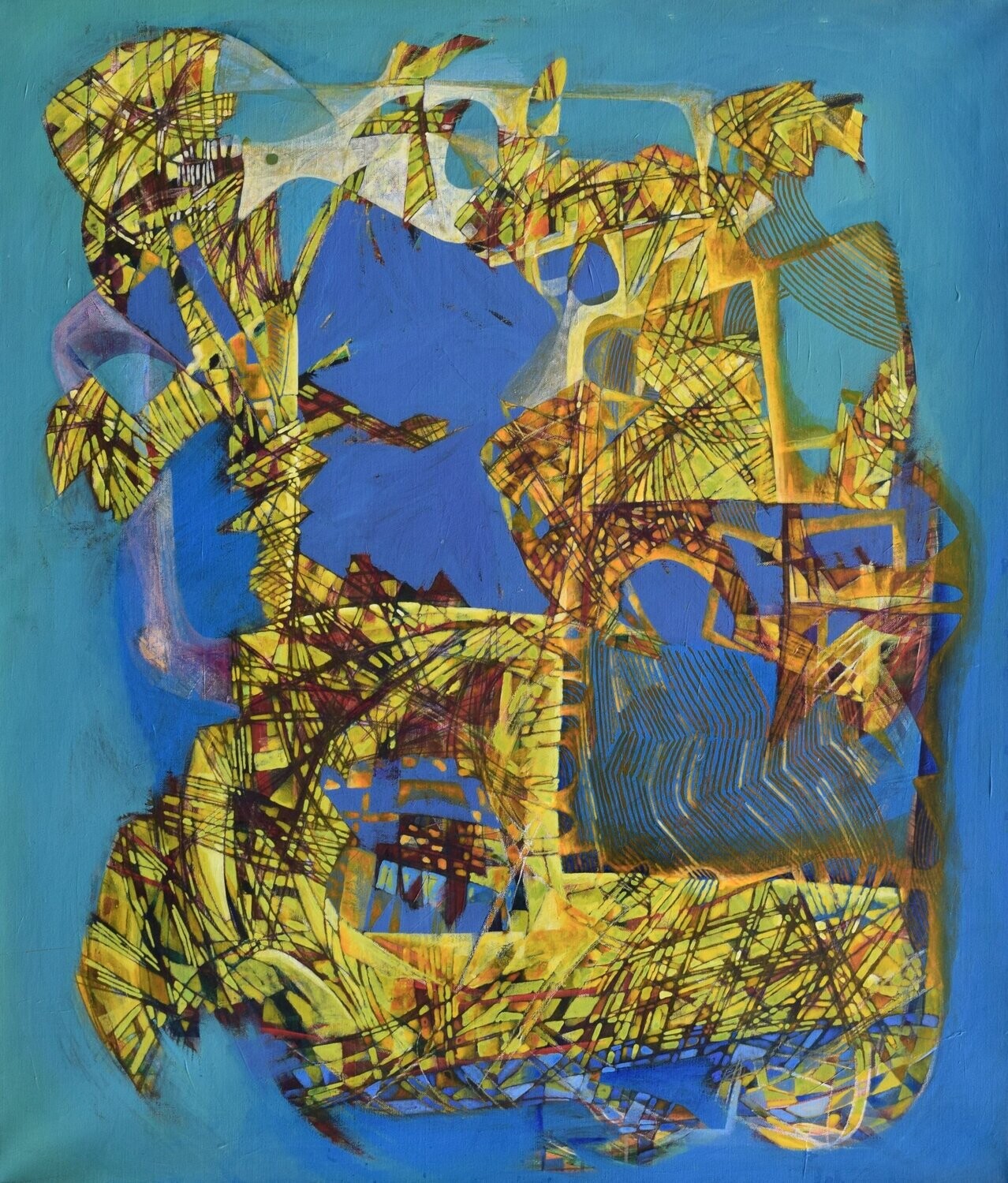 Acryilc  on  canvas  /  Figurative , Light as Form // Size: ca..120 x 140 x 4 cm