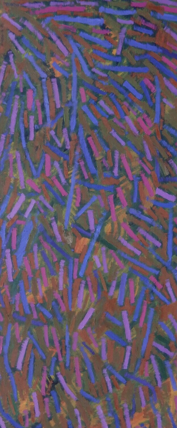 Köln - Oil - Blau ,  violet  ابستراکت, نقاشی آزاد// size: ca. 90 x 200 x 2 cm,