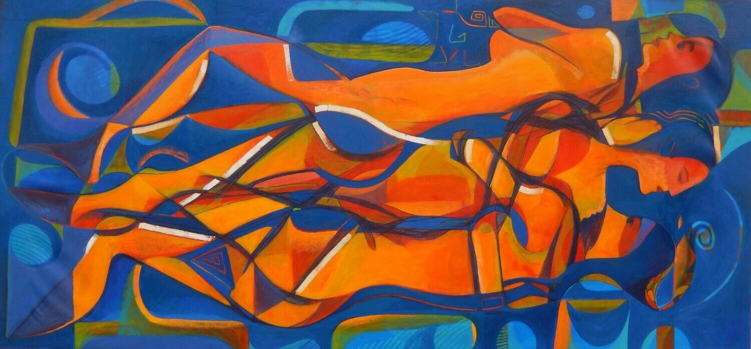 Pigments  Acrylic / Oil //Size : ca.: 100 x 200  x 2 cm,