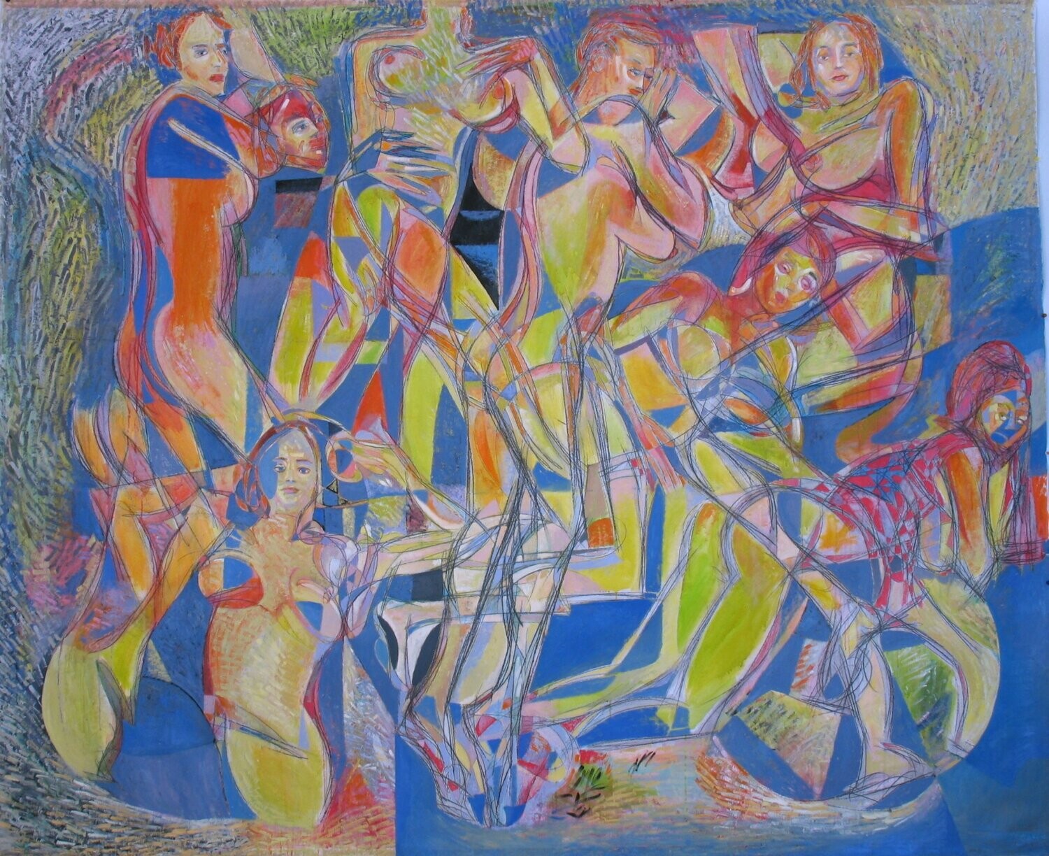 Lady Vienna. Oil on  Canvas on a wooden frame,   // Size:  200 x 230 x 4 cm,