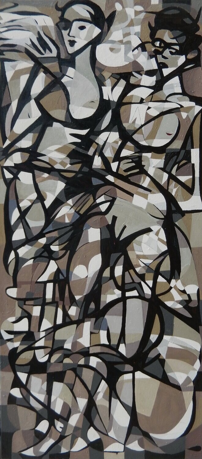 Oil  on the canvas. /  Figurative , Light as Form // Size : ca.: 100 x 200 x 2 cm,