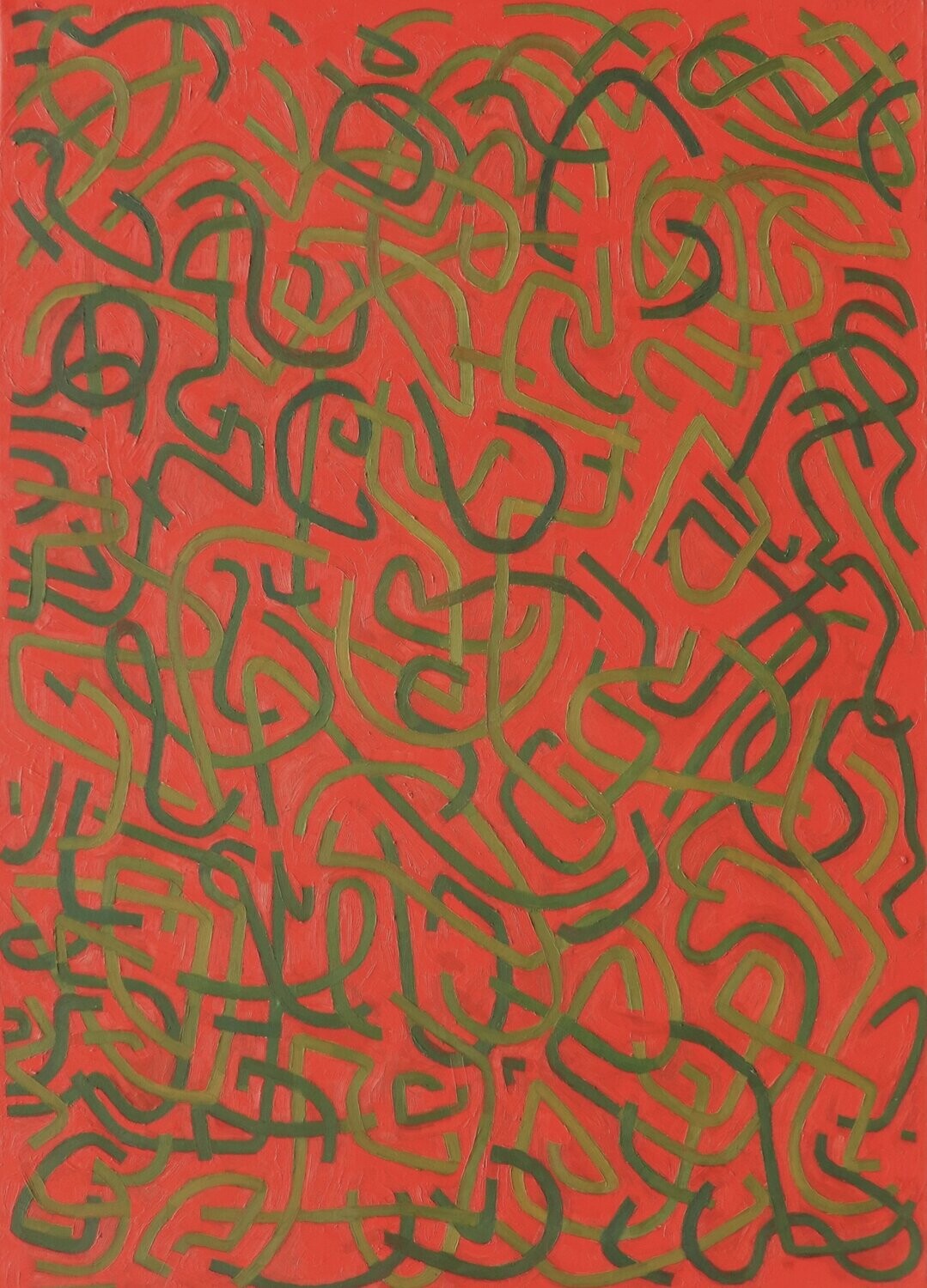 labyrinth ,  Oil Abstract //Size : ca. 100 x 150 x 3 cm