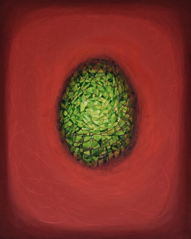 Red world, Oriental miniature, Acryilc on the canvas // Size : ca. 80 x 100 x 2 cm, Red world, Oriental miniature, Acryilc on the canvas // Size : ca. 80 x 100 x 2 cm,