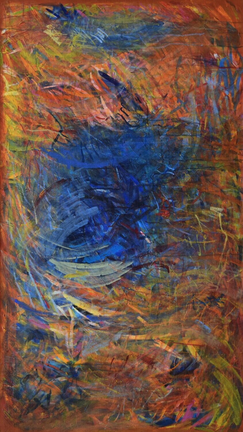 Abstract Painting  , Acrylic on canvas,  //size : ca. 70 x 140 x 4 cm