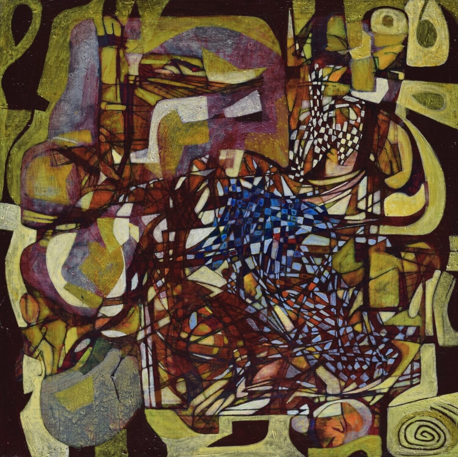 Human  -  Acryilc  Painting  // Size :  ca. 60 x 60 x 2 cm,