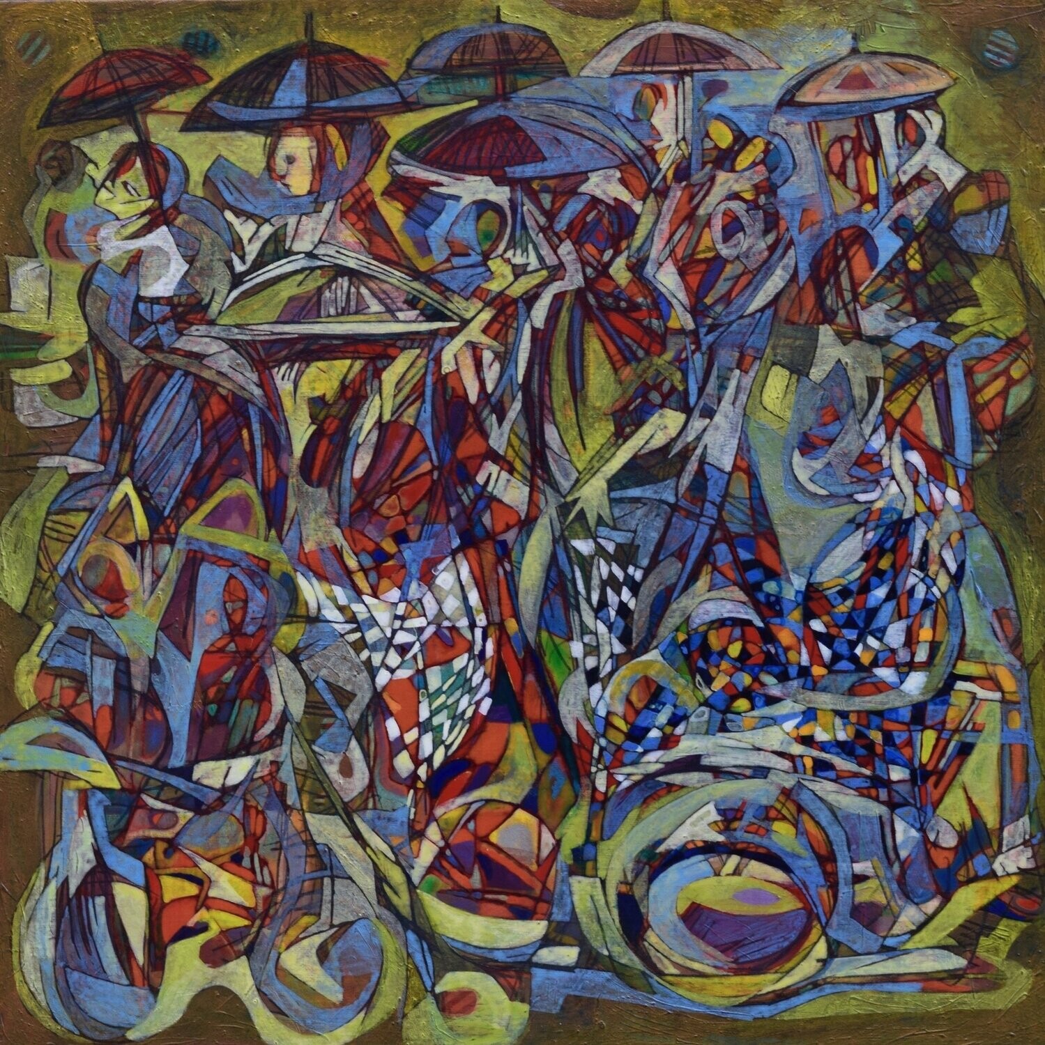 Human  -  Acryilc  Painting  // Size :  ca. 60 x 60 x 2 cm,