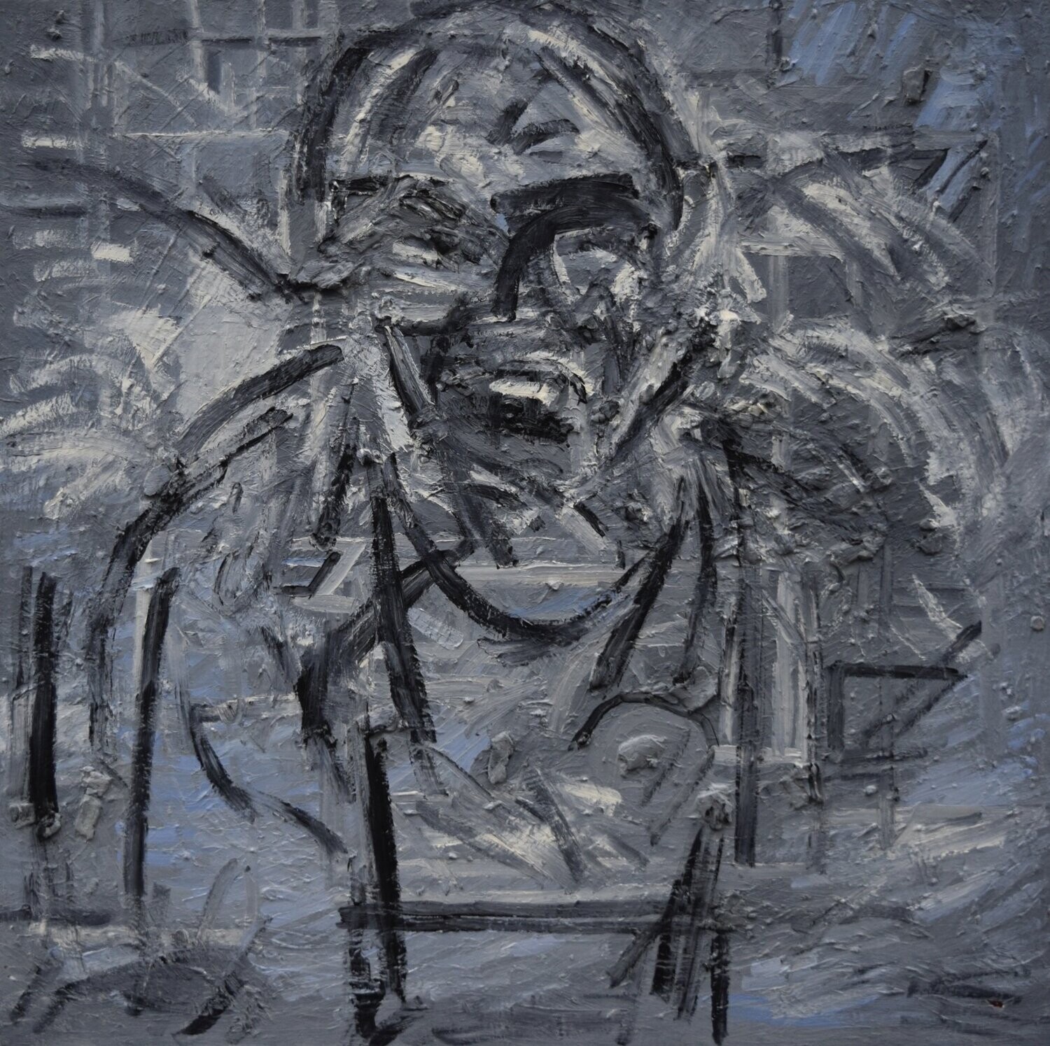 Oil  Paintings  Abstract   / Oil  on canvas with wooden frame // Size: ca.. 60 x 60 x 2 cm