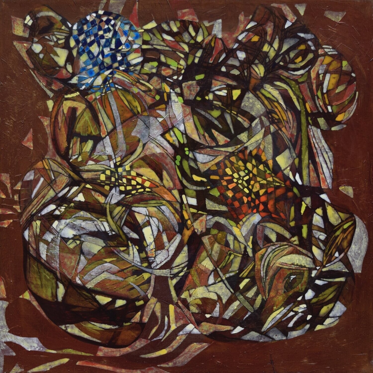 Human  -  Acryilc  Painting  // Size :  ca. 60 x 60 x 2 cm,