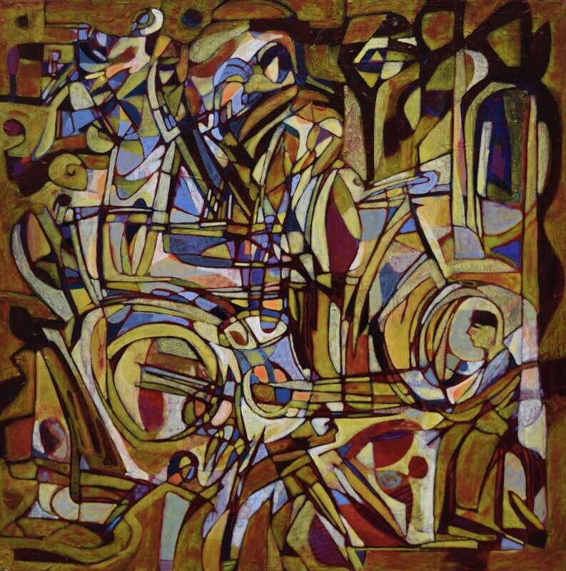 Human - Acryilc Painting // Size : ca. 60 x 60 x 2 cm, Human - Acryilc Painting // Size : ca. 60 x 60 x 2 cm,
