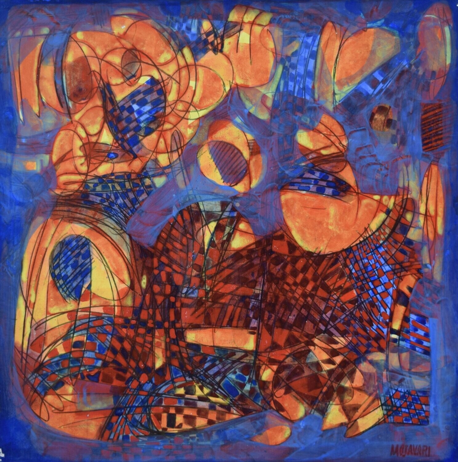 Human  -  Acryilc  Painting  // Size :  ca. 60 x 60 x 2 cm,
