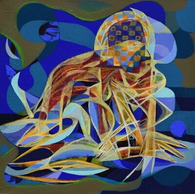 Human - Acryilc Painting // Size : ca. 60 x 60 x 2 cm, Human - Acryilc Painting // Size : ca. 60 x 60 x 2 cm,