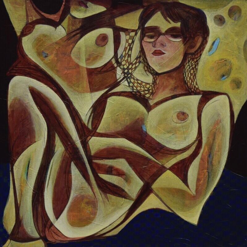 Human - Acryilc on canvas / Figurative , Light as Form // Size : ca. 60 x 60 x 2 cm, Human - Acryilc on canvas / Figurative , Light as Form // Size : ca. 60 x 60 x 2 cm,