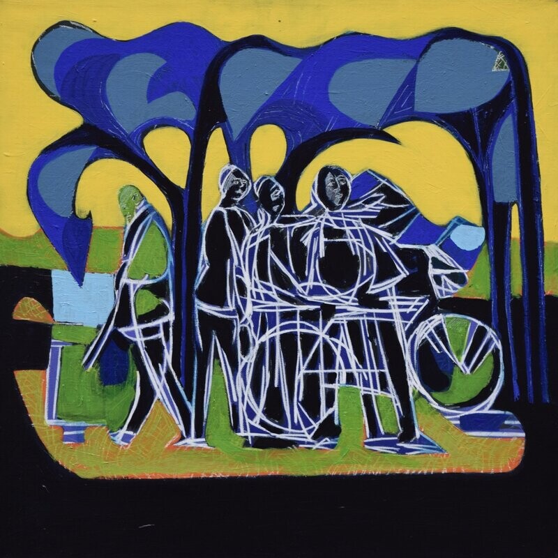 Human - Acryilc on canvas / Figurative , Light as Form // Size : ca. 60 x 60 x 2 cm, Human - Acryilc on canvas / Figurative , Light as Form // Size : ca. 60 x 60 x 2 cm,