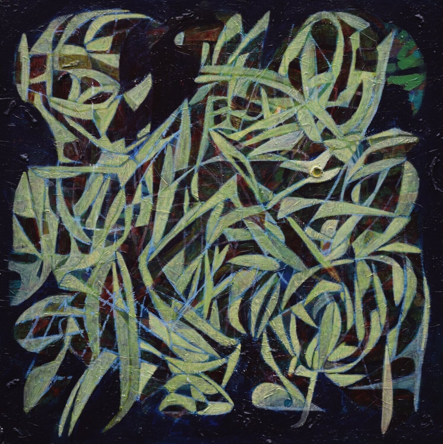 Human  -  Acryilc  Painting  // Size :  ca. 60 x 60 x 2 cm,