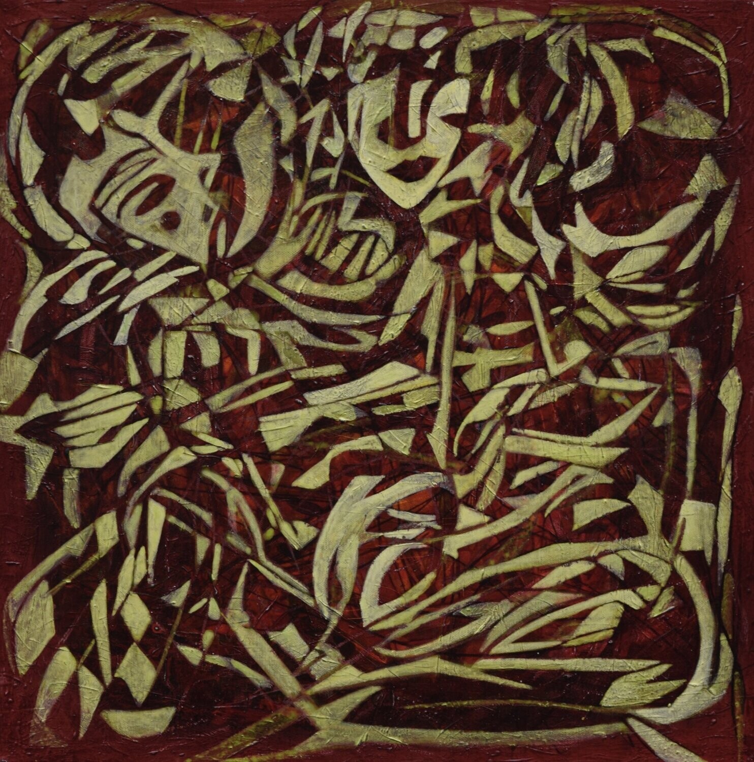 Human  -  Acryilc  Painting  // Size :  ca. 60 x 60 x 2 cm,