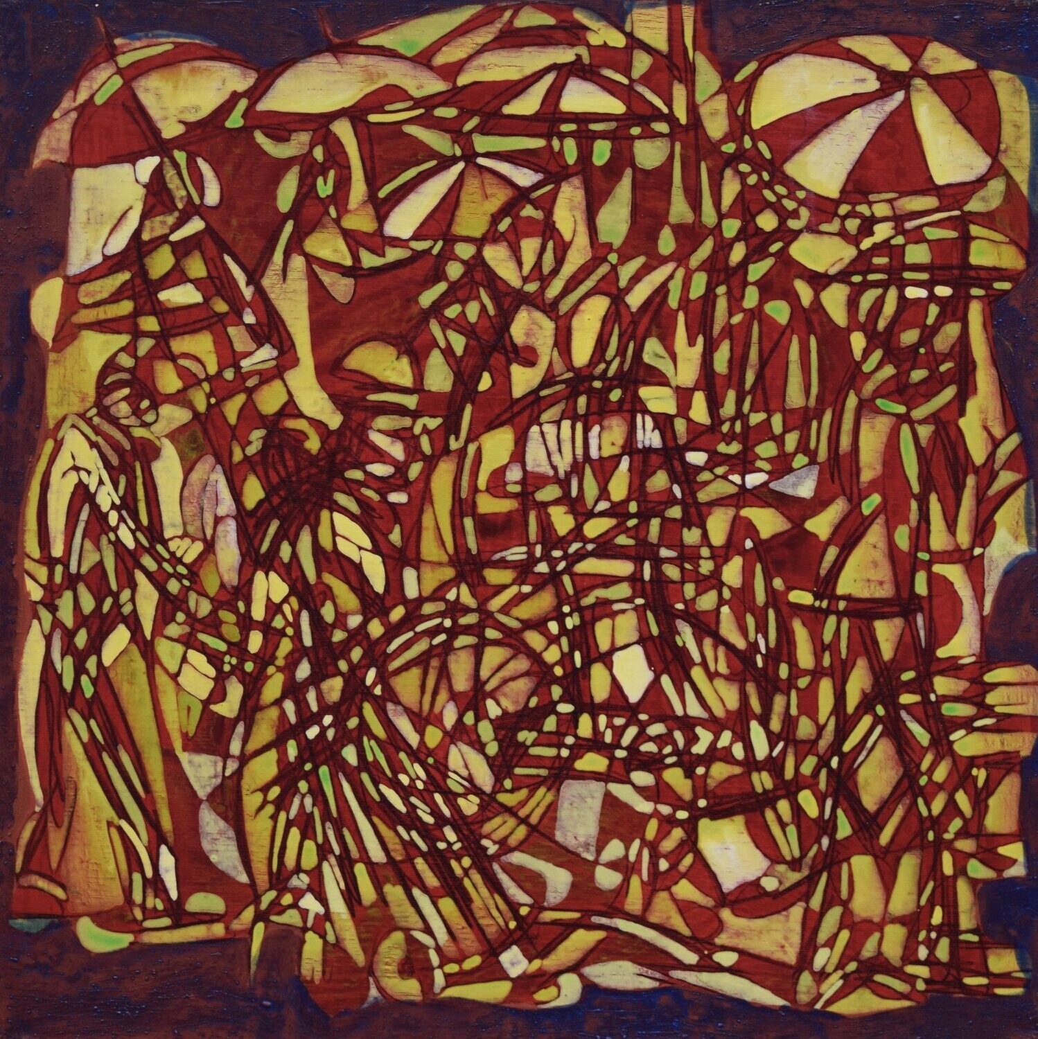 Human  -  Acryilc  Painting  // Size :  ca. 60 x 60 x 2 cm,
