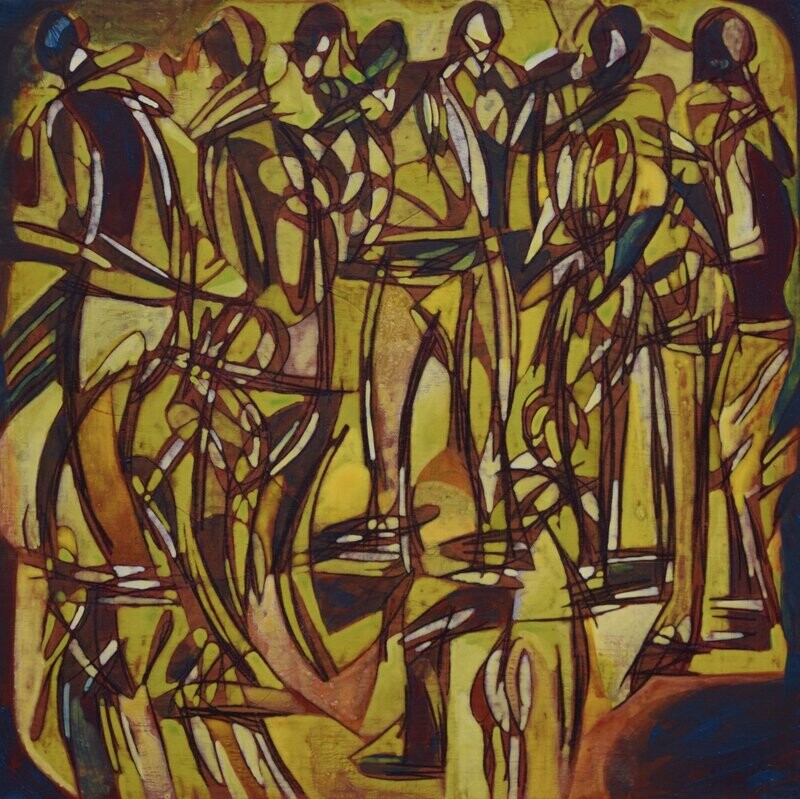 Human - Acryilc Painting // Size : ca. 60 x 60 x 2 cm, Human - Acryilc Painting // Size : ca. 60 x 60 x 2 cm,