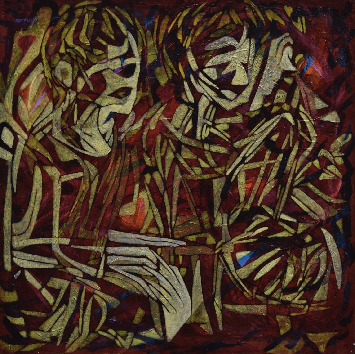 Homan -  Acryilc  Painting  // Size :  ca. 50 x 70 x 2 cm,