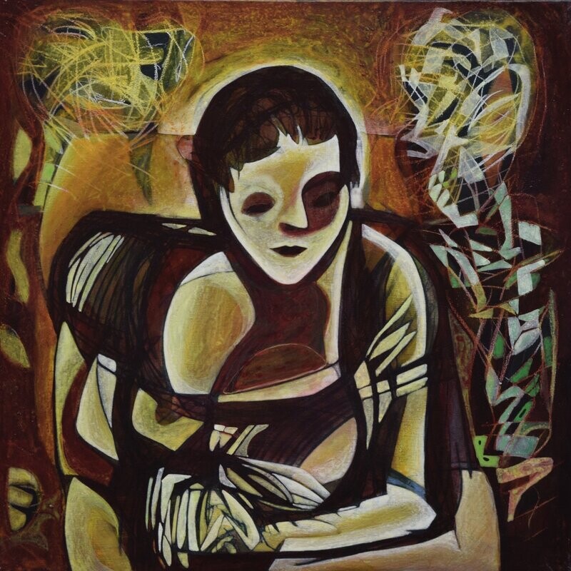 Human - Acryilc Painting // Size : ca. 60 x 60 x 2 cm, Human - Acryilc Painting // Size : ca. 60 x 60 x 2 cm,