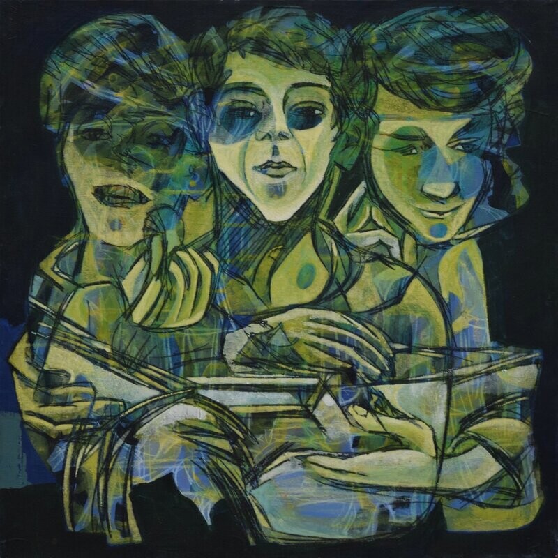Human - Acryilc Painting // Size : ca. 60 x 60 x 2 cm, Human - Acryilc Painting // Size : ca. 60 x 60 x 2 cm,