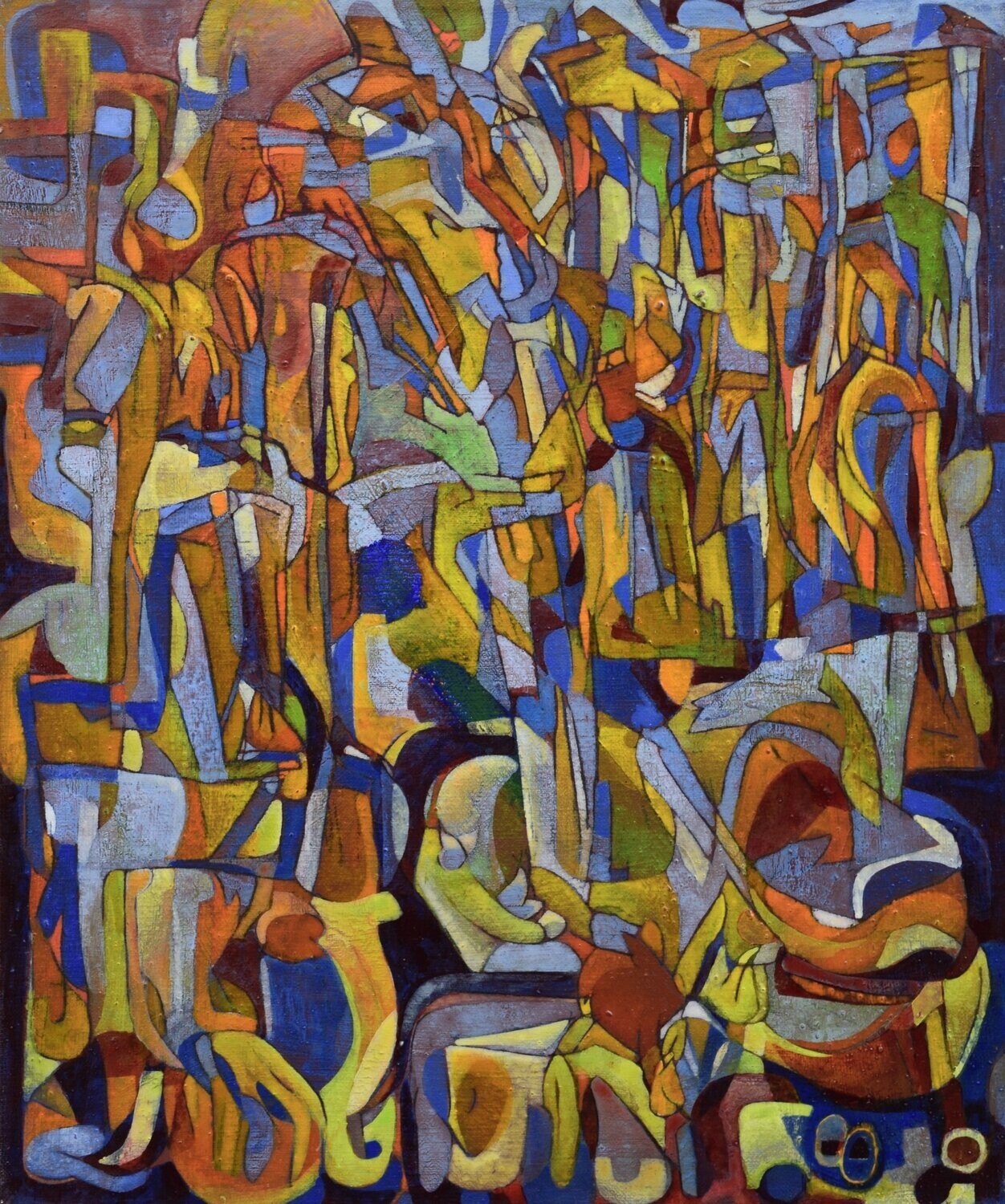 Museumsinsel -  Acryilc  Painting  // Size :  ca. 50 x 60 x 2 cm,