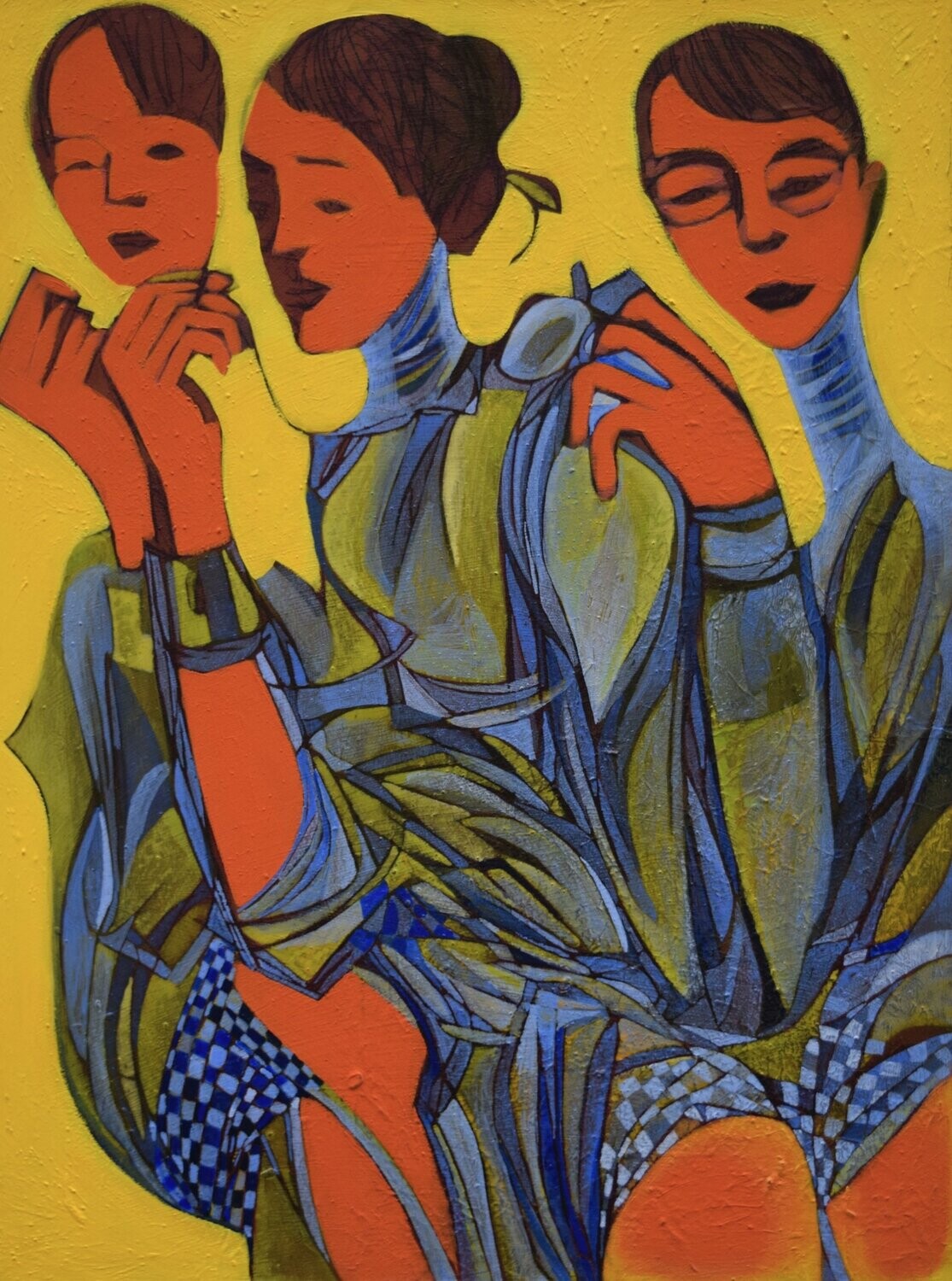 acrylic on canvas  on a wooden frame,​Size : ca. 50 x 70 x 2 cm,