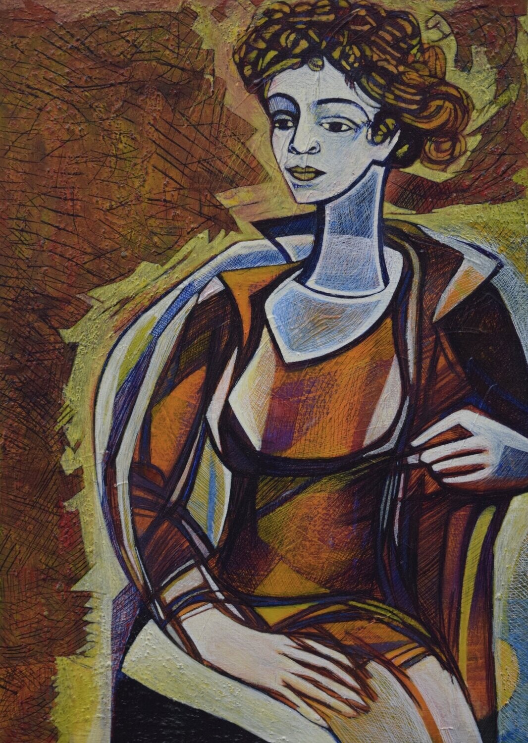 Museumsinsel -  Acryilc  Painting  // Size :  ca. 50 x 70 x 2 cm,