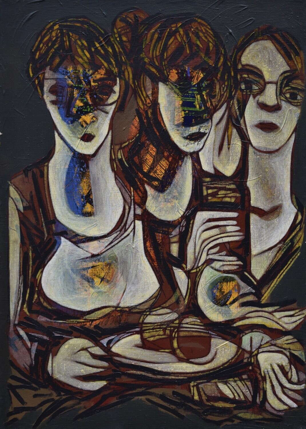 Museumsinsel -  Acryilc  Painting  // Size :  ca. 50 x 70 x 2 cm,