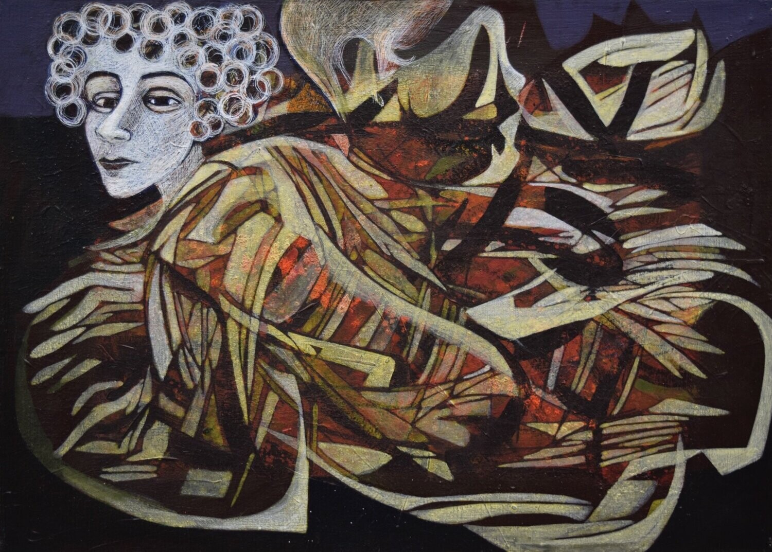Museumsinsel -  Acryilc  Painting  // Size :  ca. 50 x 70 x 2 cm,