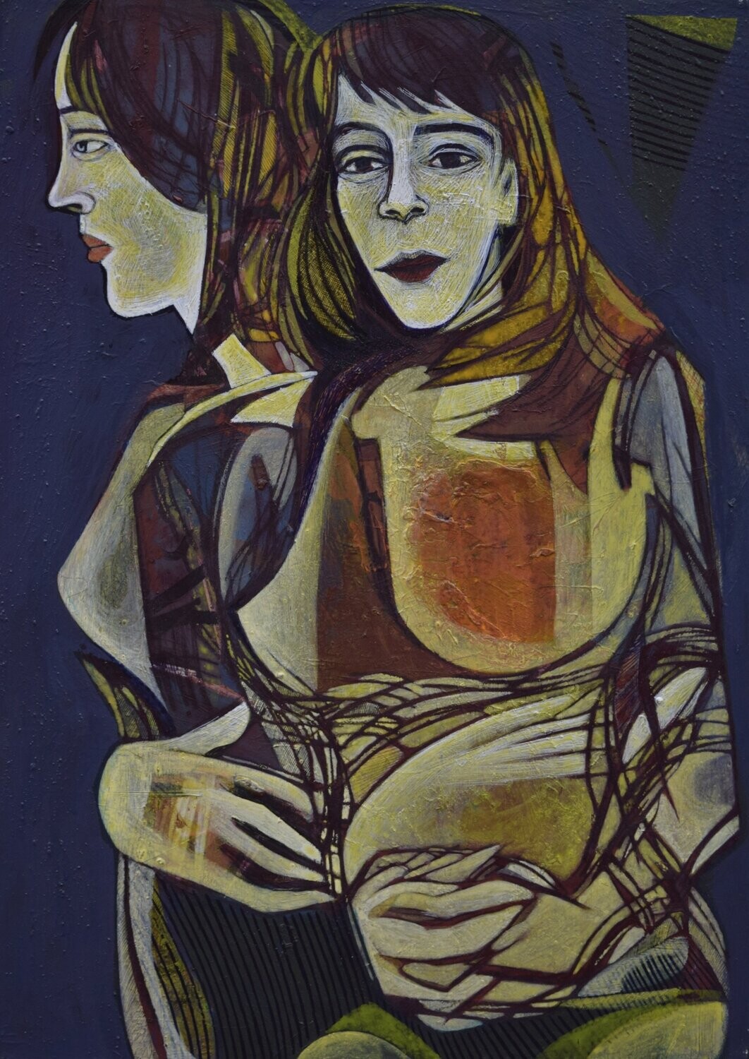 Museumsinsel -  Acryilc  Painting  // Size :  ca. 50 x 70 x 2 cm,