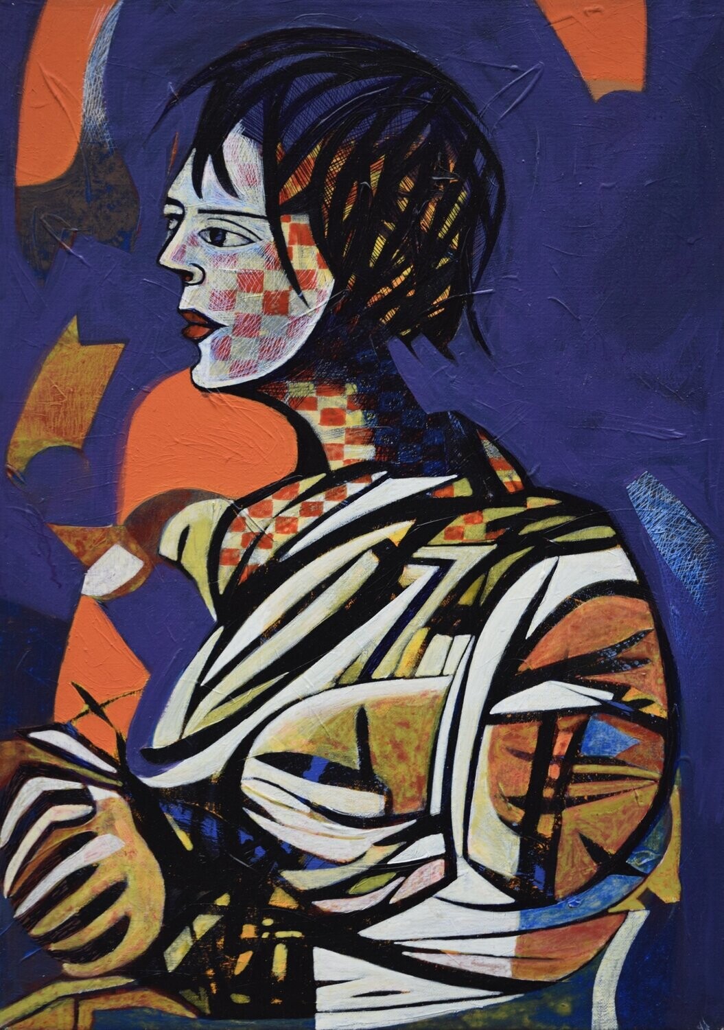 Museumsinsel -  Acryilc  Painting  // Size :  ca. 50 x 70 x 2 cm,