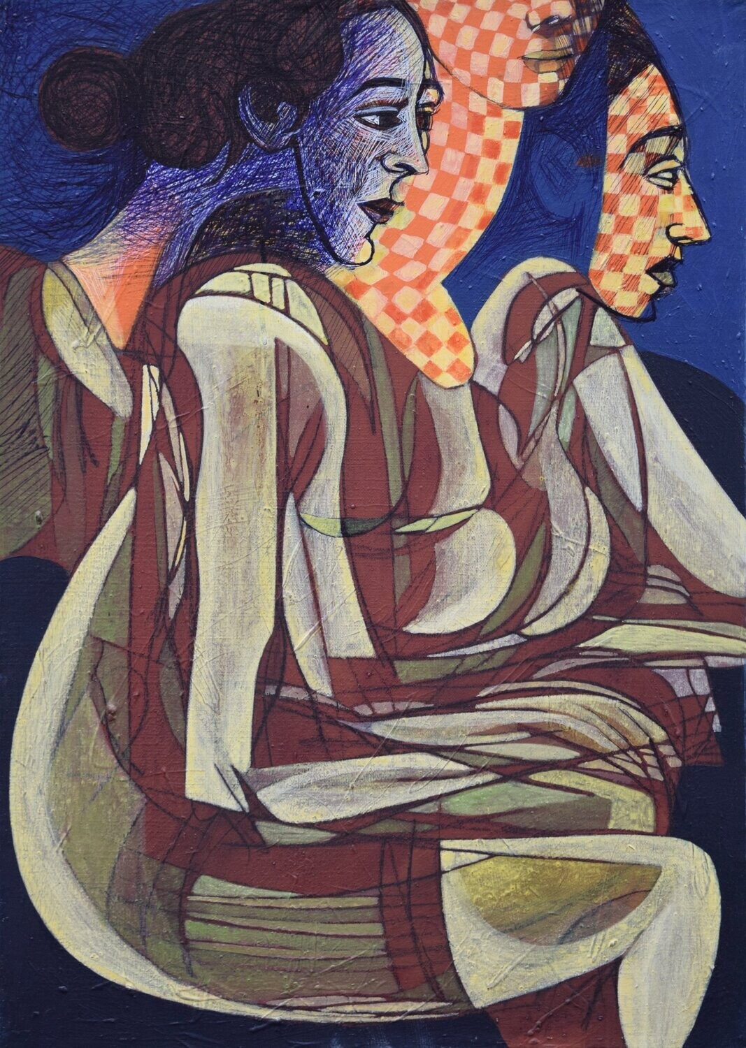Museumsinsel -  Acryilc  Painting  // Size :  ca. 50 x 70 x 2 cm,