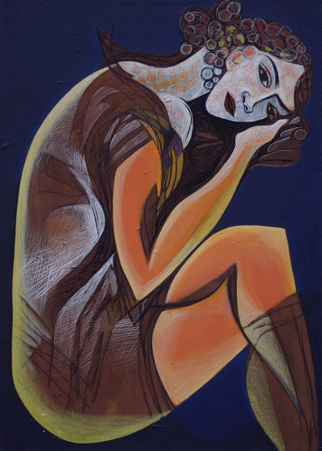 Museumsinsel -  Acryilc  Painting  // Size :  ca. 50 x 70 x 2 cm,