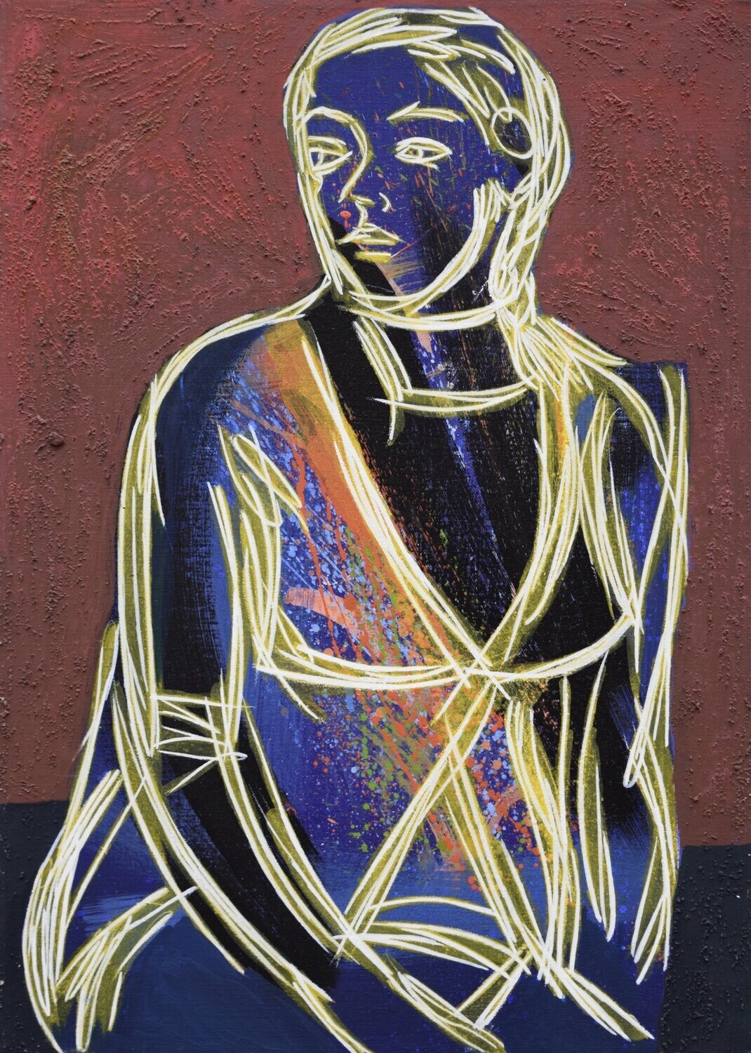 Museumsinsel -  Acryilc  Painting  // Size :  ca. 50 x 70 x 2 cm,