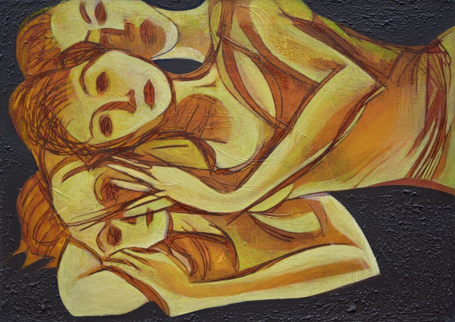 Museumsinsel -  Acryilc  Painting  // Size :  ca. 50 x 70 x 2 cm,