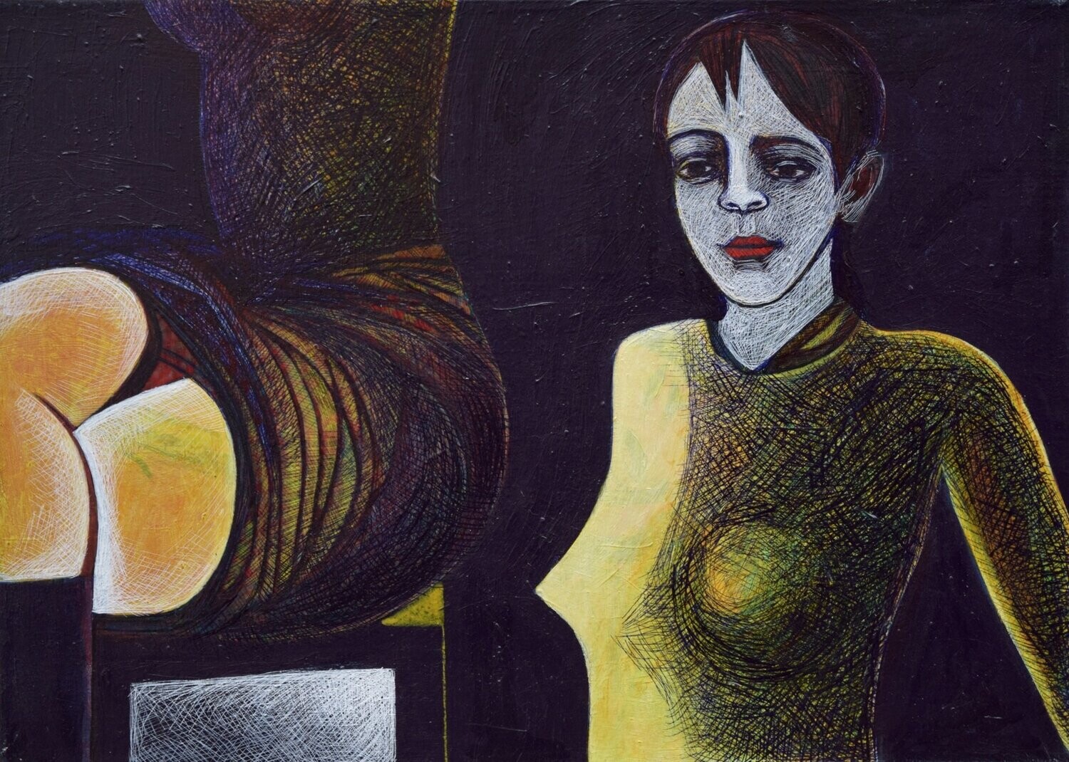 Museumsinsel -  Acryilc  Painting  // Size :  ca. 50 x 70 x 2 cm,