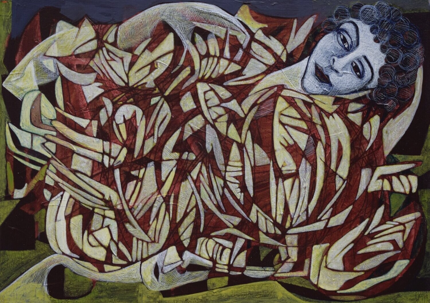 Museumsinsel -  Acryilc  Painting  // Size :  ca. 50 x 70 x 2 cm,