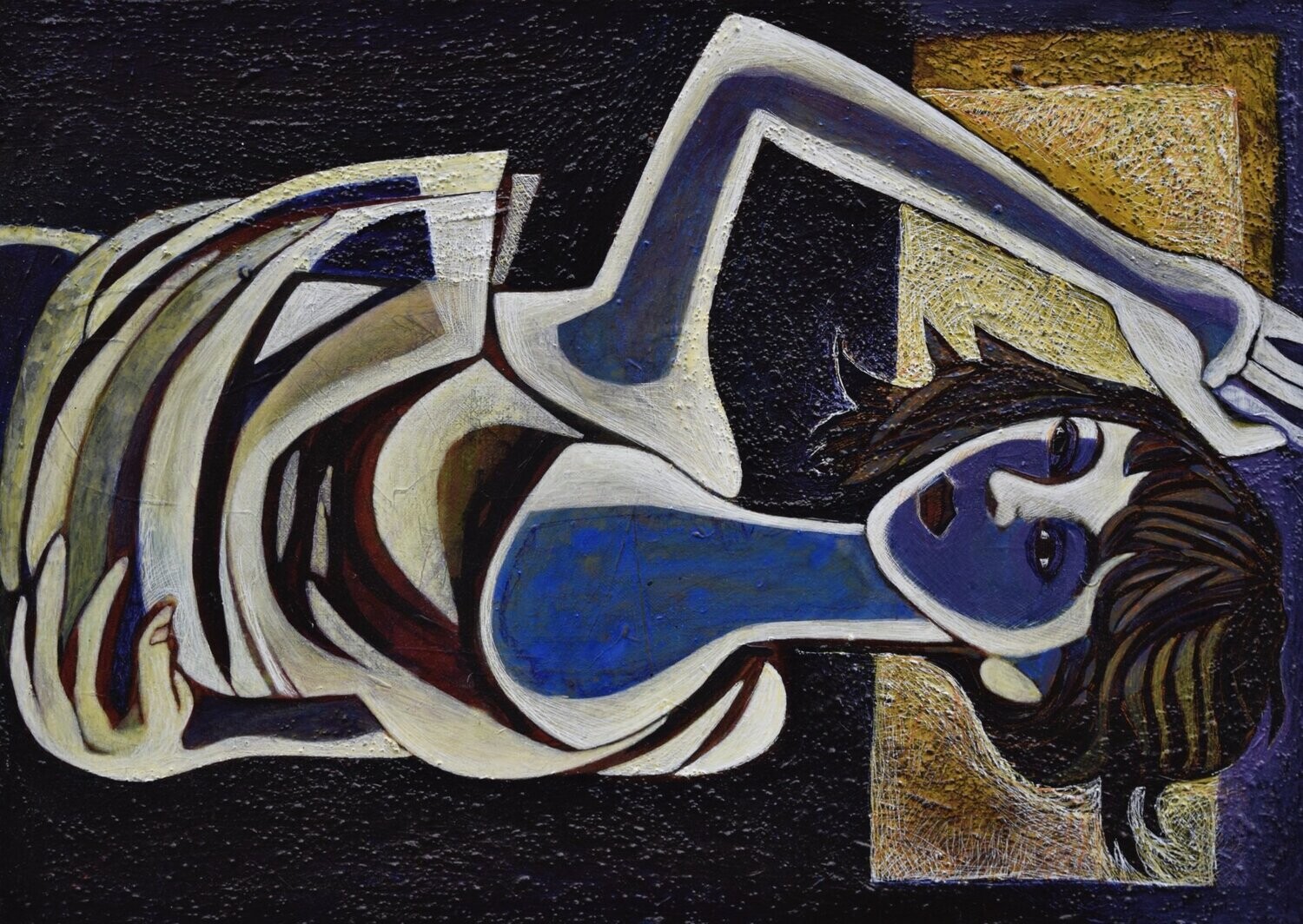 Museumsinsel -  Acryilc  Painting  // Size :  ca. 50 x 70 x 2 cm,
