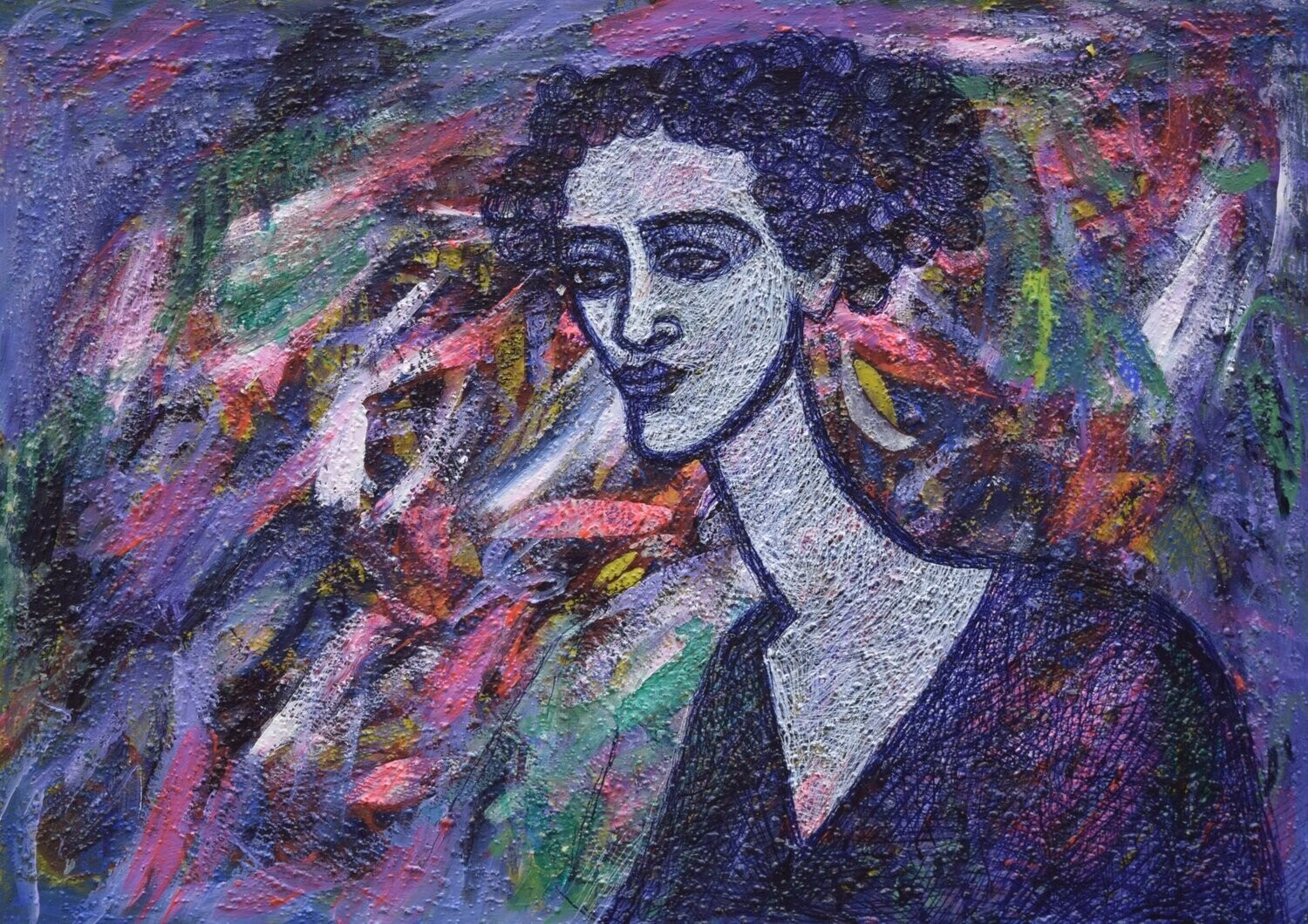 Museumsinsel -  Acryilc  Painting  // Size :  ca. 50 x 70 x 2 cm,